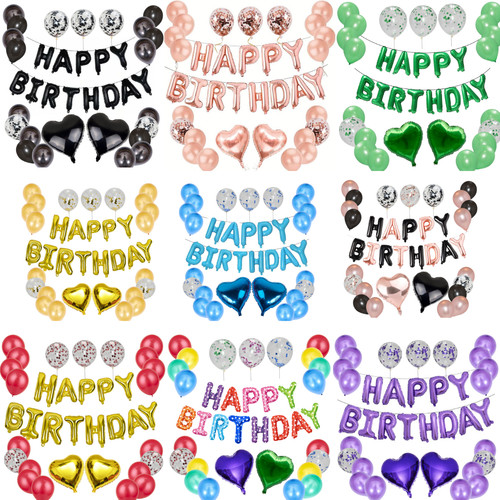 Happy birthday balloons banner - happy,